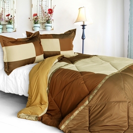 blancho bedding [Afternoon Garden] Quilted Patchwork Down Alternative Comforter Set (Twin Size)