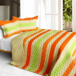 blancho bedding [Amber Romance] 3PC Patchwork Quilt Set (Full/Queen Size)
