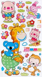 Blancho Bedding Animal Friends-1 - Wall Decals Stickers Appliques Home Decor