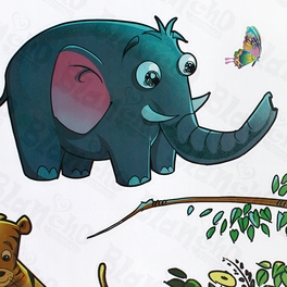Blancho Bedding Animal Friends-5 - Wall Decals Stickers Appliques Home Decor