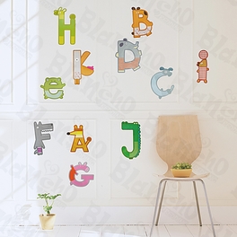 blancho bedding Animal Letters - Large Wall Decals Stickers Appliques Home Decor