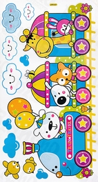 Blancho Bedding Animal Train - Wall Decals Stickers Appliques Home Decor