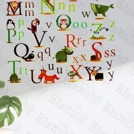 Blancho Bedding Animals' Alphabet - Wall Decals Stickers Appliques Home D¨¦cor