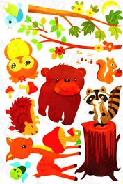Blancho Bedding Animals' New Friends - Wall Decals Stickers Appliques Home D¨¦cor