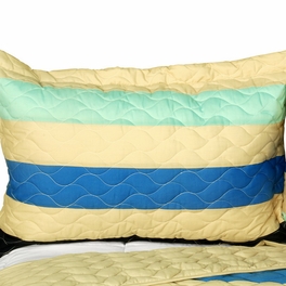 Blancho Bedding [Armani Style] 3PC Vermicelli-Quilted Patchwork Quilt Set (Full/Queen Size)