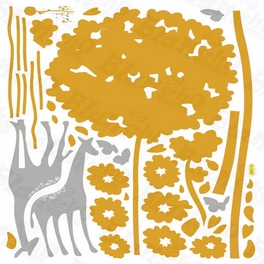 Blancho Bedding Autumn Deer - Hemu Large Wall Decals Stickers Appliques Home Decor 19.7 BY 27.5 Inches