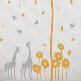 Blancho Bedding Autumn Deer - Hemu Large Wall Decals Stickers Appliques Home Decor 19.7 BY 27.5 Inches