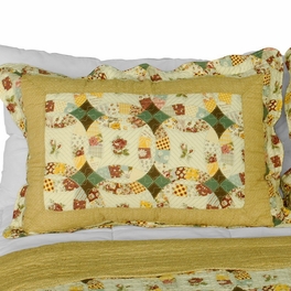 Blancho Bedding [Autumn In Countryside] Cotton 3PC Vermicelli-Quilted Printed Quilt Set (Full/Queen Size)