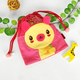 blancho bedding [Baby Partners] Embroidered Applique Kids HangBag / Drawstring Bag / Bucket Bag (6.8*7.1)