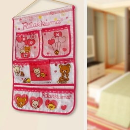 Blancho Bedding [Bear & Chicken] Pink/ Wall Hanging/ Wall Baskets / Hanging Baskets/ Baskets (14*22)