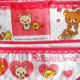 Blancho Bedding [Bear & Chicken] Pink/ Wall Hanging/ Wall Baskets / Hanging Baskets/ Baskets (14*22)