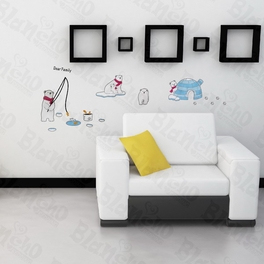 blancho bedding Bear Family - Hemu Large Wall Decals Stickers Appliques Home Decor 19.7 BY 27.5 Inches