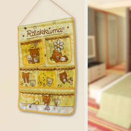 Blancho Bedding [Bear & Flowers] Yellow/Wall Hanging/ Wall Baskets / Hanging Baskets/ Baskets (14*20)