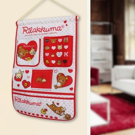 Blancho Bedding [Bear & Heart] Red/Wall Hanging/ Wall Organizers / Wall Baskets / Hanging Baskets (15*21)