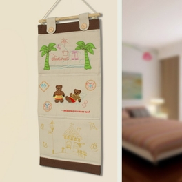 Blancho Bedding [Bear &House] Ivory/Wall Hanging/Wall Organizers/Wall Pocket/ Wall Baskets (11*14)
