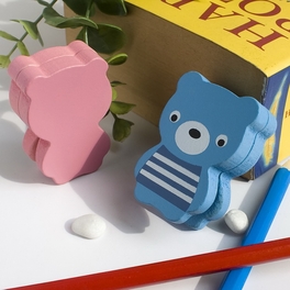 Blancho Bedding [Bear & Pig] - Card Holder / Wooden Clips / Wooden Clamps / Animal Clips