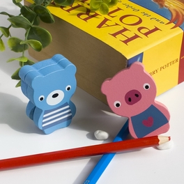 blancho bedding [Bear & Pig] - Card Holder / Wooden Clips / Wooden Clamps / Animal Clips