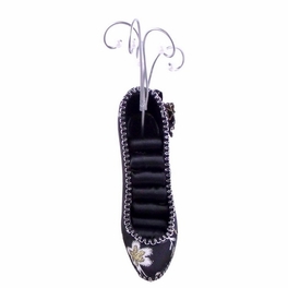 Blancho Bedding Beautiful Shoe Ring Display Bride Black