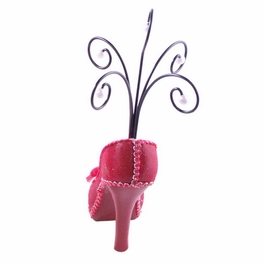 Blancho Bedding Beautiful Shoe Ring Display Sheer Red