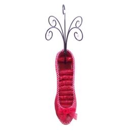 blancho bedding Beautiful Shoe Ring Display Sheer Red