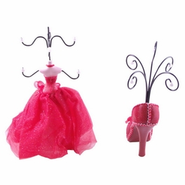 Blancho Bedding [Becky] Jewelry Display Holder Stand Combo Red