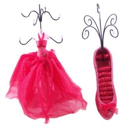 blancho bedding [Becky] Jewelry Display Holder Stand Combo Red