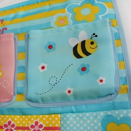 Blancho Bedding [Bee & Flowers] Blue/Wall Hanging/ Wall Pocket Wall Organizers / Wall Baskets (14*20)