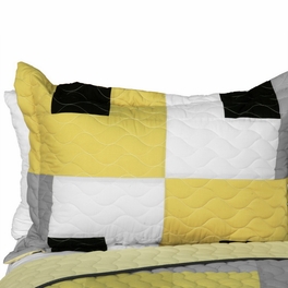 Blancho Bedding [Bee's Garden] Brand New Vermicelli-Quilted Patchwork Quilt Set Full/Queen