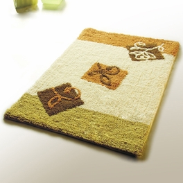 blancho bedding [Beige Leaf] Luxury Home Rugs (19.7 by 31.5 inches)