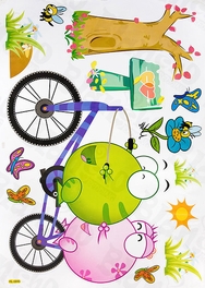 Blancho Bedding Bicycling 2 - Large Wall Decals Stickers Appliques Home Decor