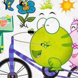Blancho Bedding Bicycling 2 - Large Wall Decals Stickers Appliques Home Decor