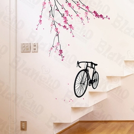 blancho bedding Bike & Flowers 2 - X-Large Wall Decals Stickers Appliques Home Decor