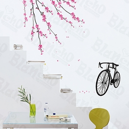 blancho bedding Bike & Flowers - Large Wall Decals Stickers Appliques Home Decor