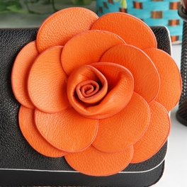 Blancho Bedding [Black Mystery] Flower Leatherette Clutch Shoulder Bag Clutch Casual Purse
