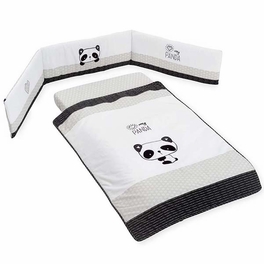 Blancho Bedding Black White Panda Collection Crib Bedding Set (3PC)