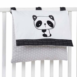 Blancho Bedding Black White Panda Collection Crib Bedding Set (3PC + 1 X Diaper Bag)