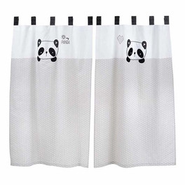 Blancho Bedding Black White Panda Collection Crib Bedding Set (3PC + 1 Set Curtain)