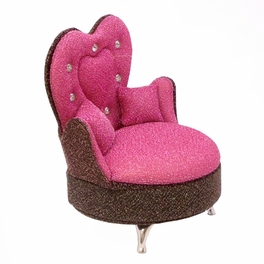Blancho Bedding Chair Jewelry Box Pink Brown