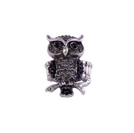 blancho bedding Charm Crystal Owl Ring (Gray)
