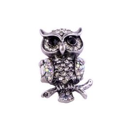 blancho bedding Charm Crystal Owl Ring (Silver)