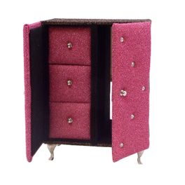 blancho bedding Dresser Jewelry Box Pink Brown