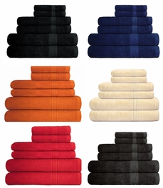 Blancho Bedding Blancho Bedding Premium 6 Piece 550 GSM 2 Ply 100% Cotton High Quality Luxury Towel Set With 2 Bath Towels 2 Hand Towels 2 Wash Cloth Better Than 5 Star Hotel Grade