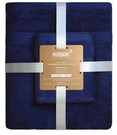 blancho bedding Blancho Bedding premium 6 Piece 550 GSM 2 ply 100% Cotton high quality Luxury Towel Set with 2 Bath Towels 2 Hand Towels 2 Wash Cloth better than 5 Star Hotel Grade Navy Blue