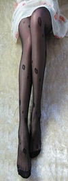 Blancho Bedding Blancho HLPS08 Sexy Black Sheer Lipstick Stocking