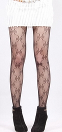 Blancho Bedding Blancho LZSA002-1 Sexy Black Sheer Bowknot Link Stocking