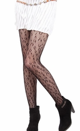 blancho bedding Blancho LZSA006-1 Sexy Black Sheer Panther Print Stocking