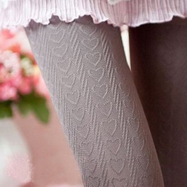 Blancho Bedding Blancho LZSA094-1 Sexy Black Sheer Heart-shaped Stocking