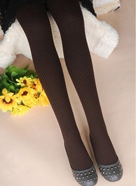 Blancho Bedding Blancho LZSA100-1 Sexy Black Sheer Oblique Lines Stocking