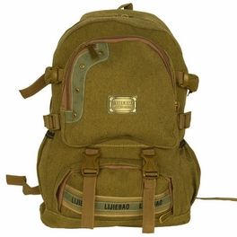 blancho bedding Blancho [Own Propert] Multipurpose canvas Outdoor Backpack / Dayback / School Bag - Khaki
