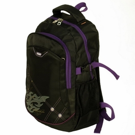 Blancho Bedding Blancho [Purple Zipper] Chic Multiurpose Backpack / School Bag / Dayback / Outdoor Backpack - Black